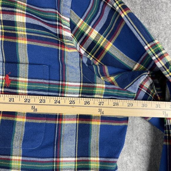Polo Ralph Lauren Flannel Shirt Mens 2XLT Plaid Button Down Performance Preppy - Picture 5 of 13